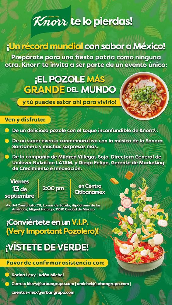 ¡Knorr se lanza a preparar el pozole más grande del mundo!