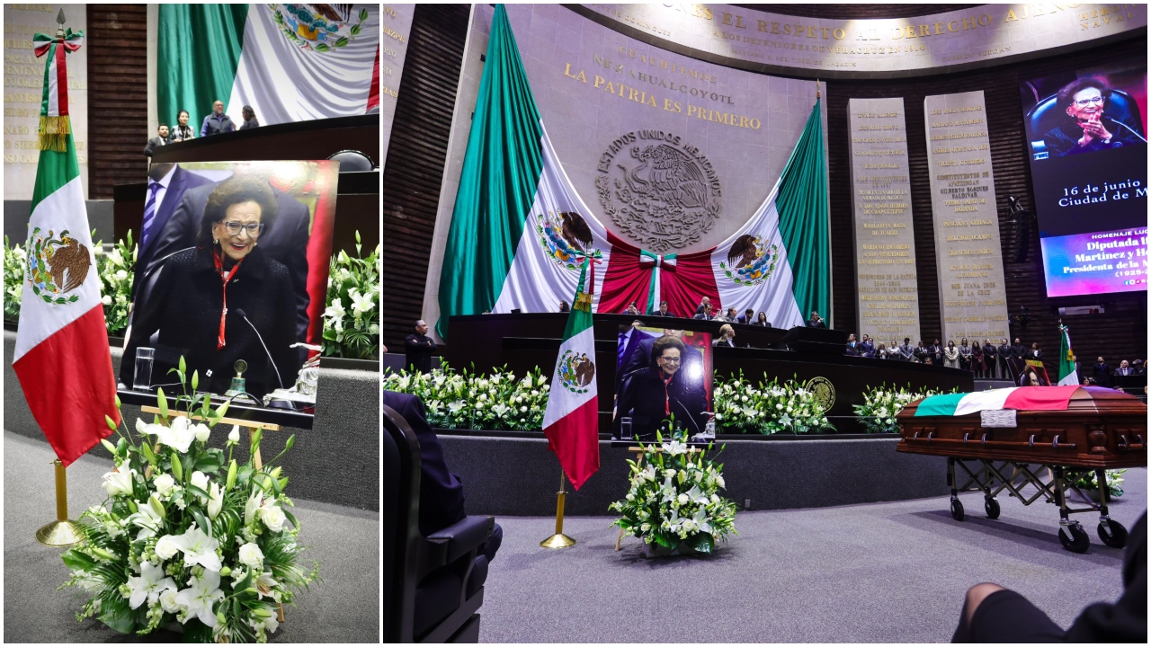 Realizan homenaje de cuerpo presente a Ifigenia Martínez en San Lázaro