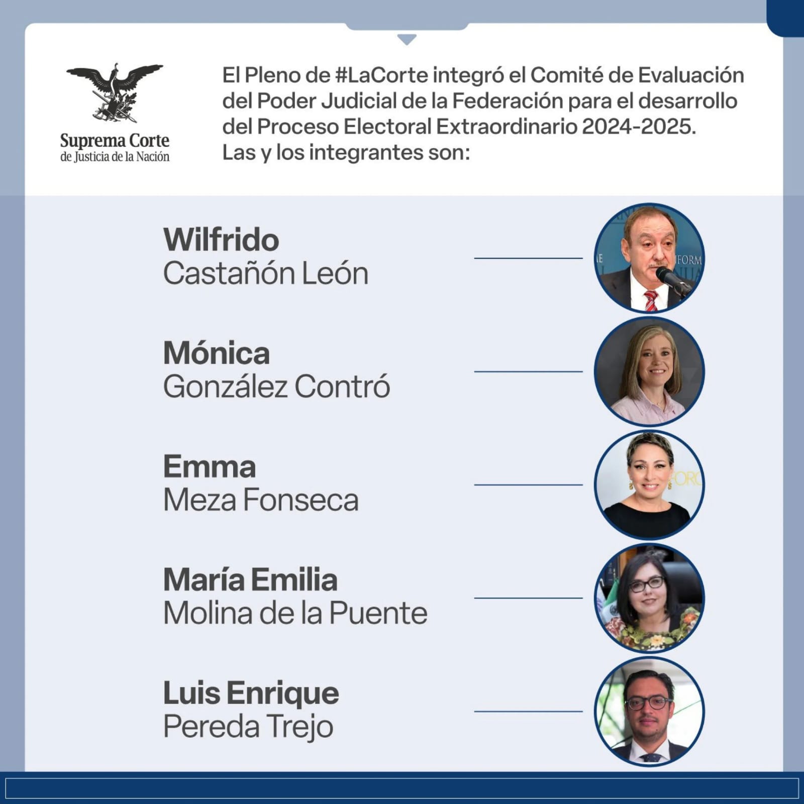 SELECCIONAN COMITÉ PARA REFORMA JUDICIAL EN MÉXICO