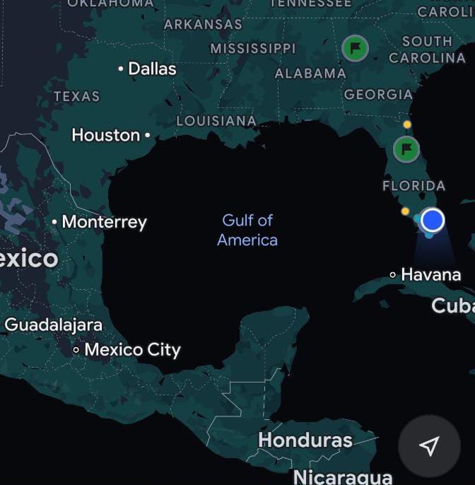 APPLE MAPS BORRA EL “GOLFO DE MÉXICO” Y LO RENOMBRA “GOLFO DE AMÉRICA”