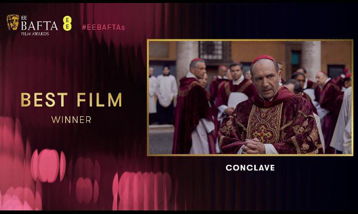 “CÓNCLAVE” TRIUNFA EN LA 78ª EDICIÓN DE LOS BAFTA