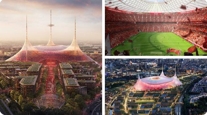 MANCHESTER UNITED REVELA SU NUEVO ESTADIO DE 100,000 ASIENTOS: EL EIFFEL DEL NORTE