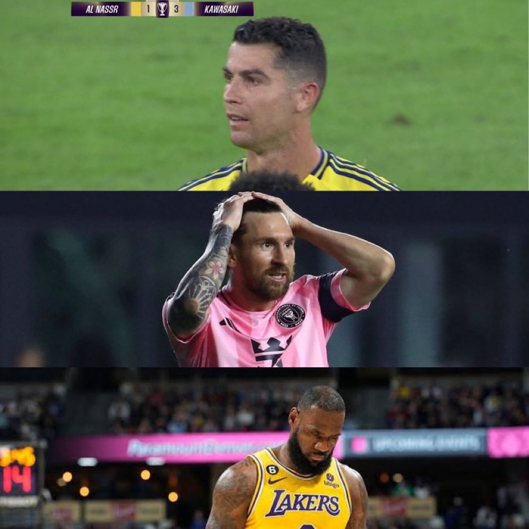 DÍA NEGRO PARA LAS LEYENDAS: CRISTIANO, MESSI Y LEBRON CAEN EL MISMO DÍA