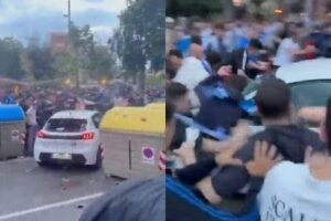 ATROPELLO MASIVO SACUDE EL DERBI CATÁN; 13 HERIDOS EN LAS AFUERAS DEL RCDE STADIUM