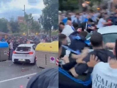 ATROPELLO MASIVO SACUDE EL DERBI CATÁN; 13 HERIDOS EN LAS AFUERAS DEL RCDE STADIUM