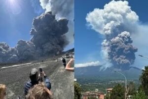 SIN VÍCTIMAS, PERO CON EVACUACIONES: ERUPCIÓN DEL ETNA