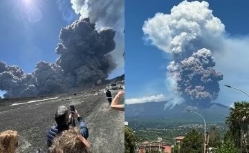 SIN VÍCTIMAS, PERO CON EVACUACIONES: ERUPCIÓN DEL ETNA