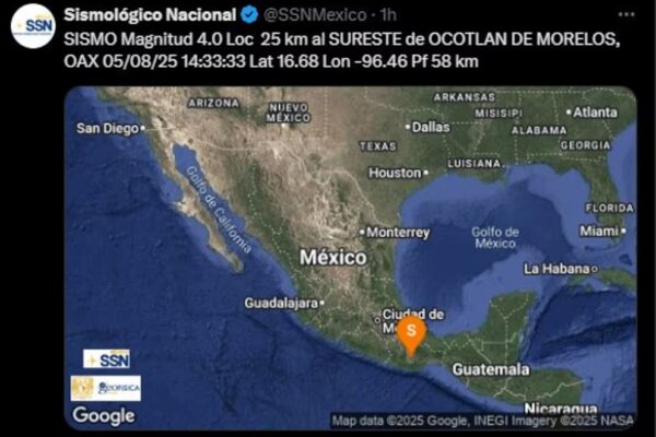 Sismos sacudieron Oaxaca y Chiapas; no se reportaron daños mayores