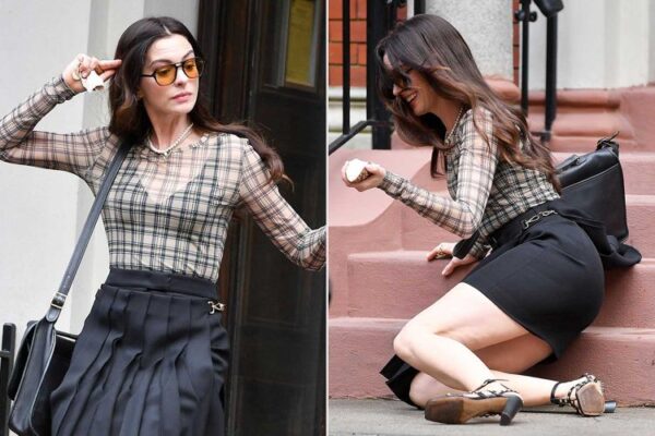 Anne Hathaway sufre aparatoso accidente durante la filmación de “El diablo viste a la moda 2”