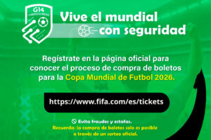 Alerta Seguridad Pública por estafas en la venta de boletos del Mundial 2026
