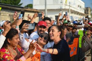 CLAUDIA SHEINBAUM INAUGURA ESTACIONES DE LA LÍNEA K DEL TREN INTEROCEÁNICO