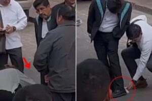 Hugo Aguilar Ortiz genera polémica por video de colaboradores limpiándole los zapatos