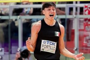 Erick Portillo gana medalla de plata y hace historia para México en Mundial de Atletismo Bajo Techo