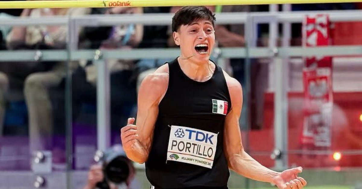 Erick Portillo gana medalla de plata y hace historia para México en Mundial de Atletismo Bajo Techo