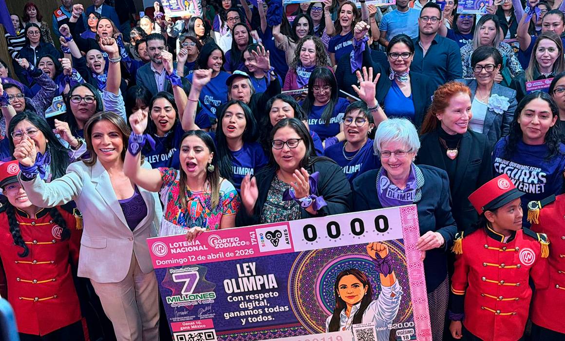 Develan billete conmemorativo de la Ley Olimpia y dan a conocer resultados de Chispazo y Melate