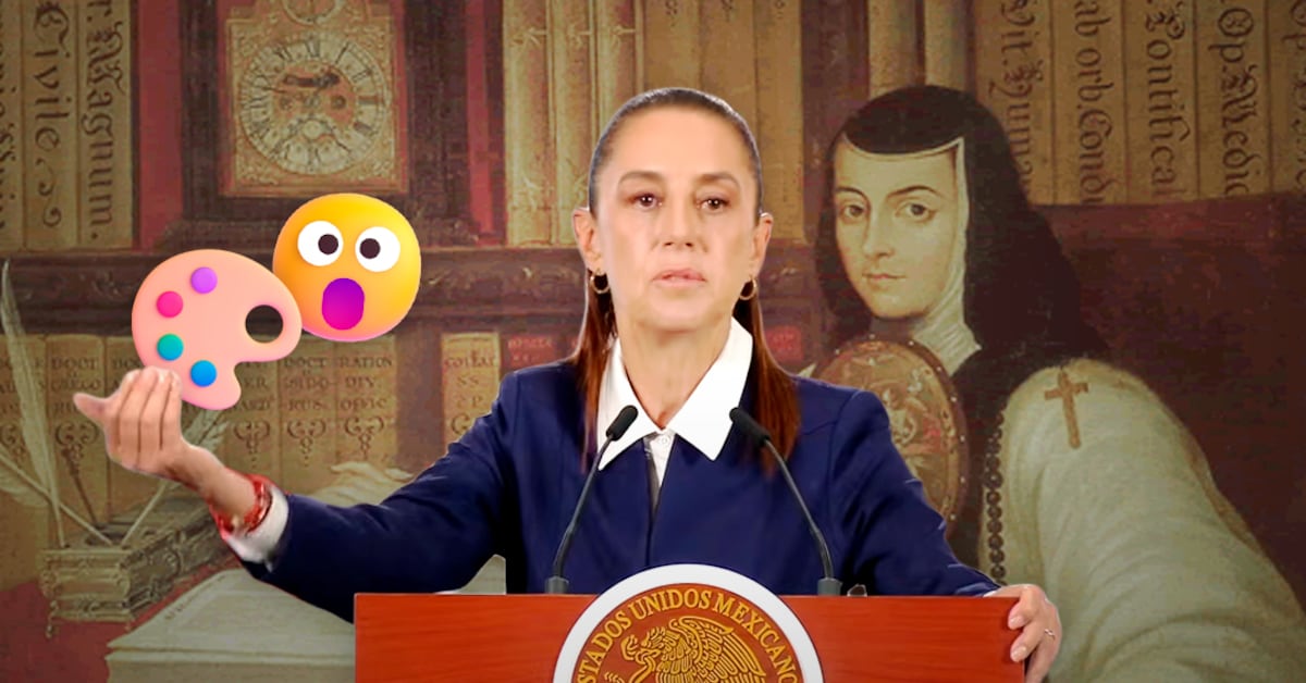 Sheinbaum defiende imagen de Sor Juana por IA ante críticas por rasgos masculinos