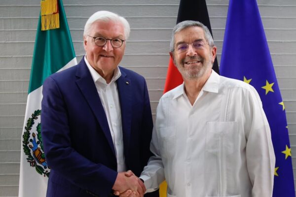 Llega presidente de Alemania a Cancún para reunión con Sheinbaum