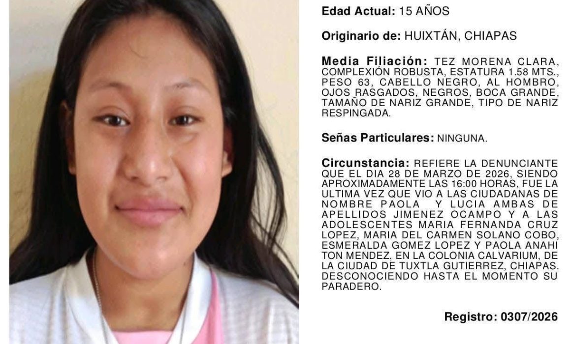 Seis jóvenes desaparecen de casa hogar en Tuxtla Gutiérrez, Chiapas