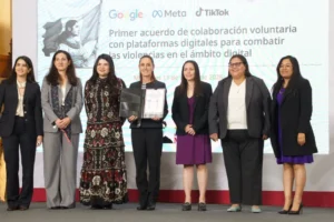 Sheinbaum firma acuerdo con Google, Meta y TikTok contra violencia digital