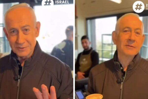 Netanyahu desmiente con video en cafetería rumores sobre su muerte y uso de inteligencia artificial