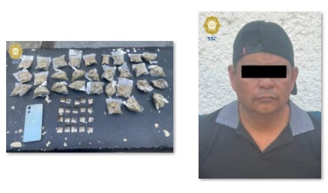 Detienen a presunto integrante de ‘Los Oaxacos’ en Álvaro Obregón con droga y vehículo vinculado a abandono de cuerpo