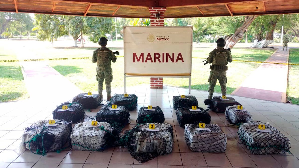 Marina asegura 650 kg de cocaína y detiene a seis personas frente a costas de Michoacán