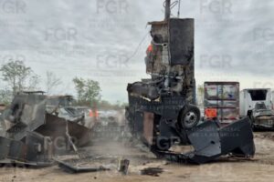 FGR destruye 18 vehículos con blindaje artesanal del grupo ‘Monstruos’ en Reynosa