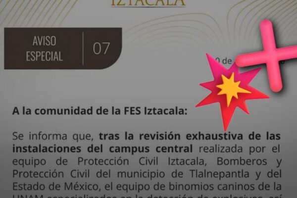 Falsa alarma de bomba en FES Iztacala tras amenaza de tres explosivos