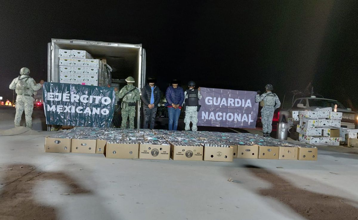 Decomisan casi dos toneladas de cocaína en tractocamión en Sonora