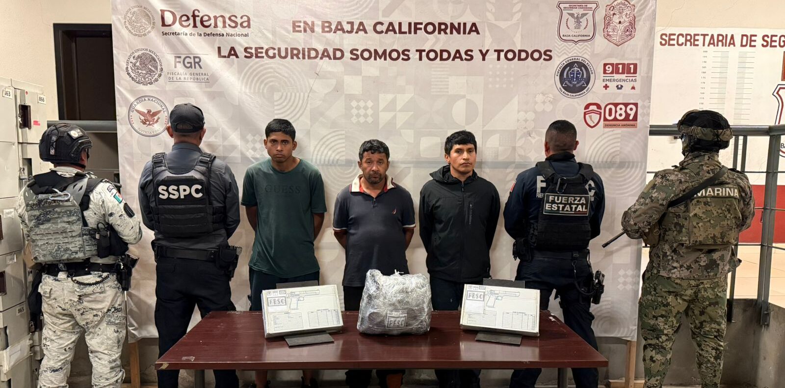 Despliegan más de 1,400 elementos para blindar Baja California Sur; hallan cuerpo sin vida en Mexicali y aseguran droga en Tijuana