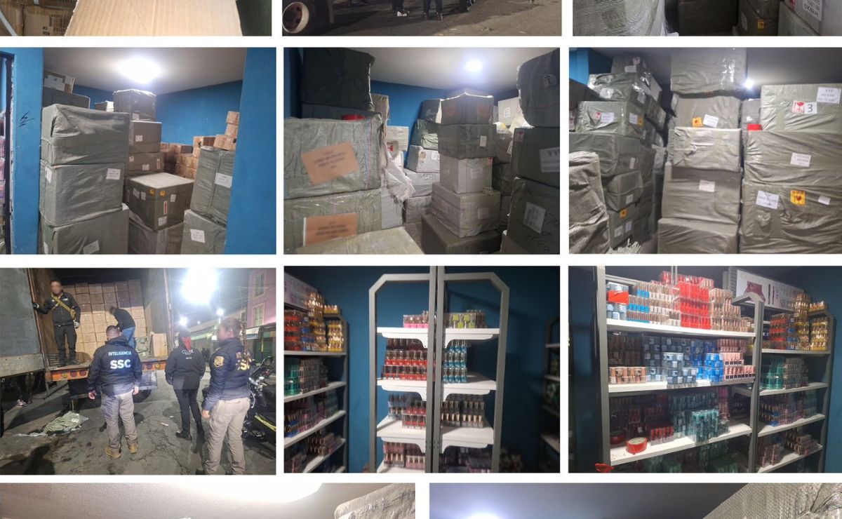 Decomisan 79 toneladas de mercancía ilegal en el Centro Histórico de la CDMX