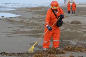 Derrame de hidrocarburos afecta a 25 mil pescadores en Veracruz; cae venta de mariscos en Semana Santa