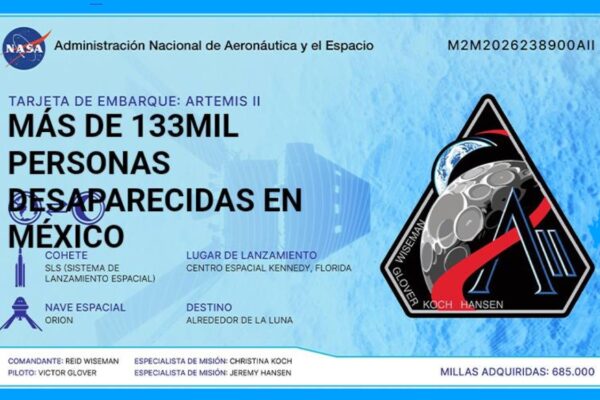 Nombres de desaparecidos de Nuevo León y microsatélites viajan a la Luna en la misión Artemis II