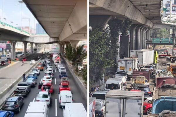 Bloqueo en Periférico Norte por clausuras irregulares colapsa el tráfico en Naucalpan