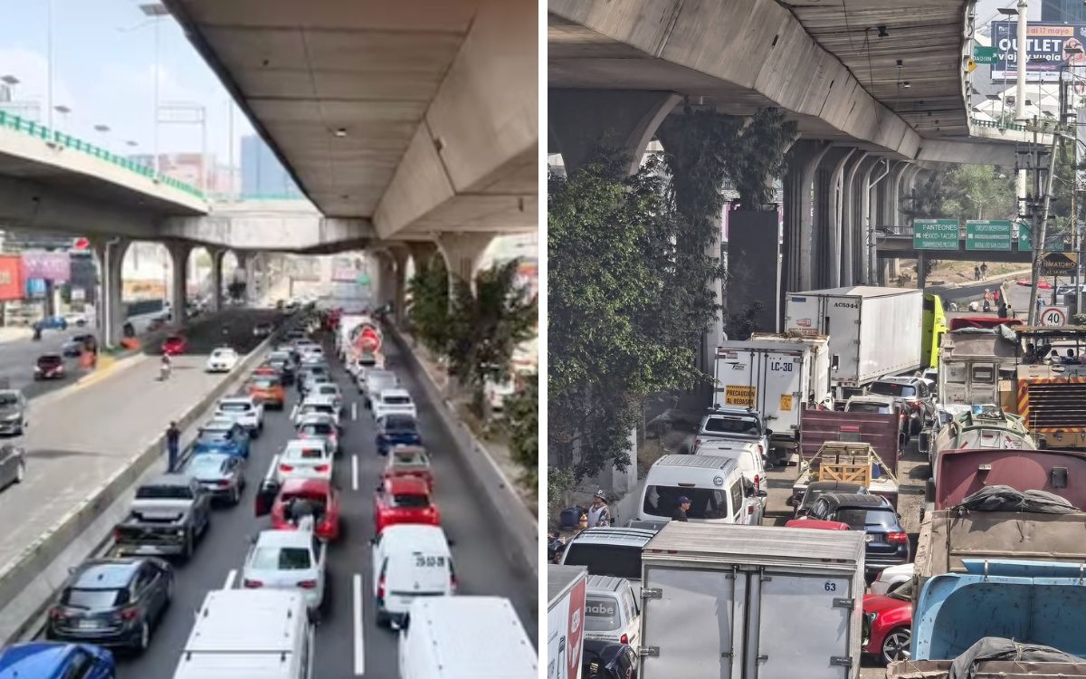 Bloqueo en Periférico Norte por clausuras irregulares colapsa el tráfico en Naucalpan