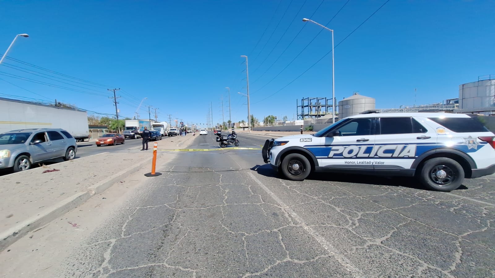 Muere ciclista tras ser impactada por automóvil en carretera a San Luis Río Colorado