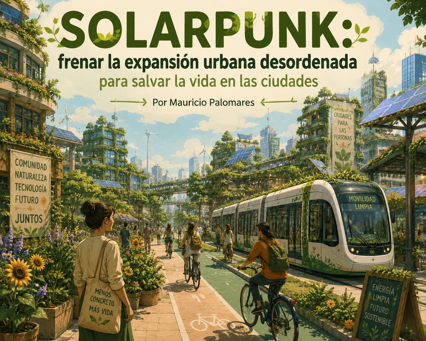 SOLARPUNK: frenar la expansión urbana desordenada para salvar la vida en las ciudades