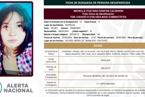 UAEM confirma hallazgo sin vida de estudiante Michelle Itzayana Fuentes Calderón