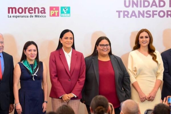 Celebra Geovanna Bañuelos acuerdo de coalición Morena-PT-PVEM para registro de coordinadores