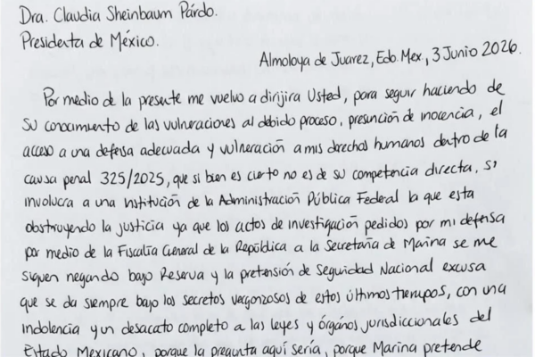 Vicealmirante Farías Laguna acusa a la SEMAR de obstruir su defensa en caso de huachicol fiscal