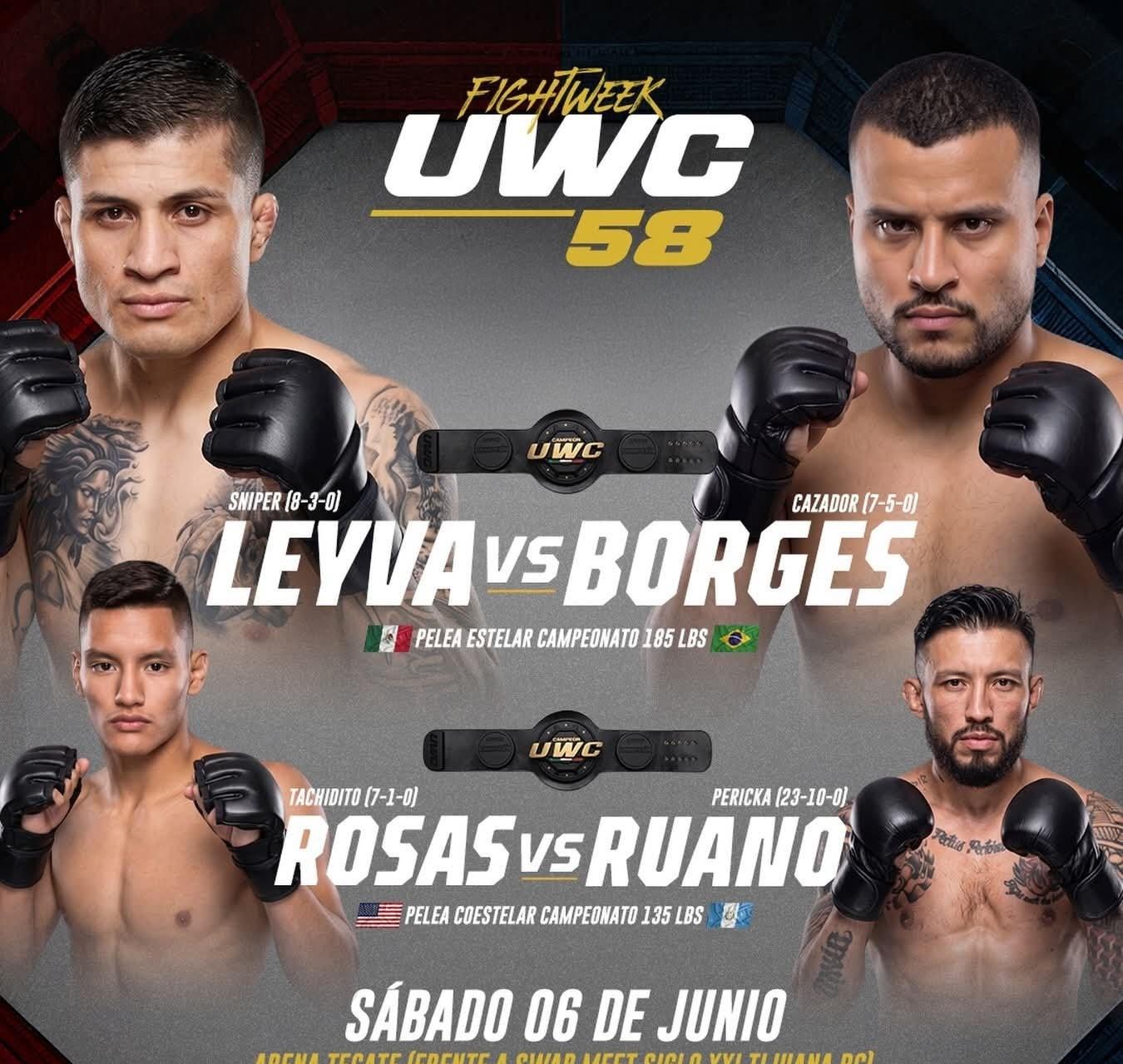 UWC 58 ofrecerá dos peleas de campeonato en la Arena Tecate