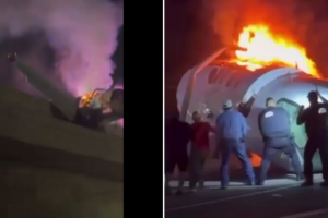 Avioneta se desploma e incendia en Laredo; deja un muerto y cinco heridos