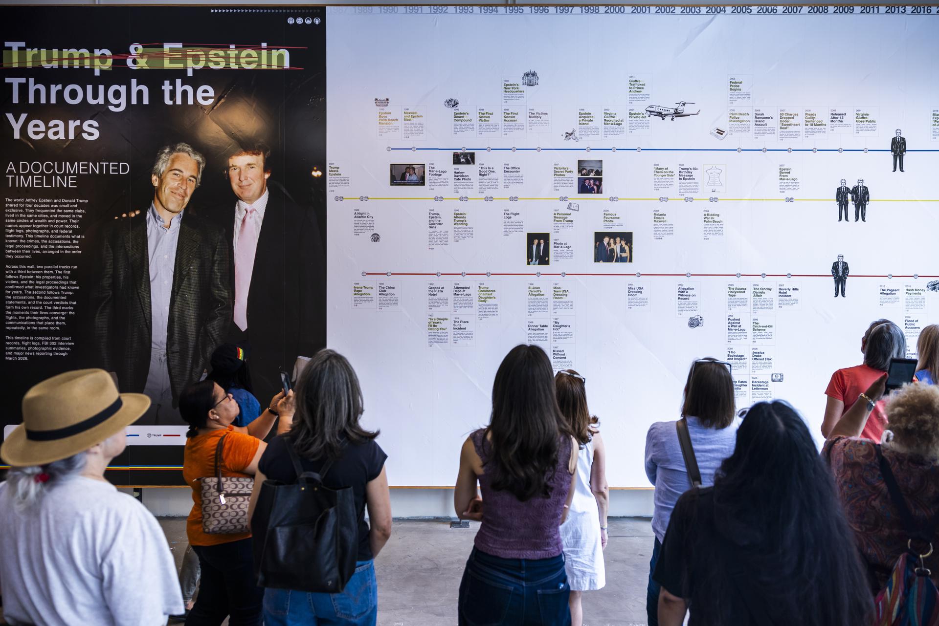 Exhiben en Washington archivos judiciales sobre la relación entre Trump y Epstein