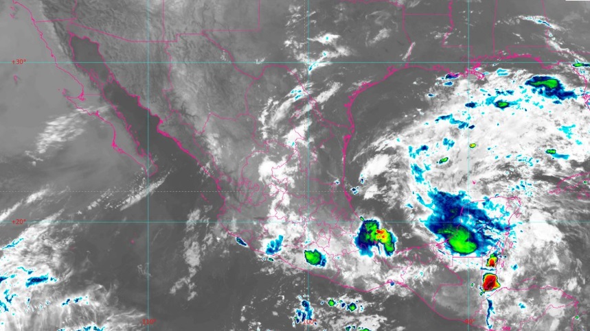 Pronostican lluvias intensas en sur y sureste de México por onda tropical y circulación ciclónica