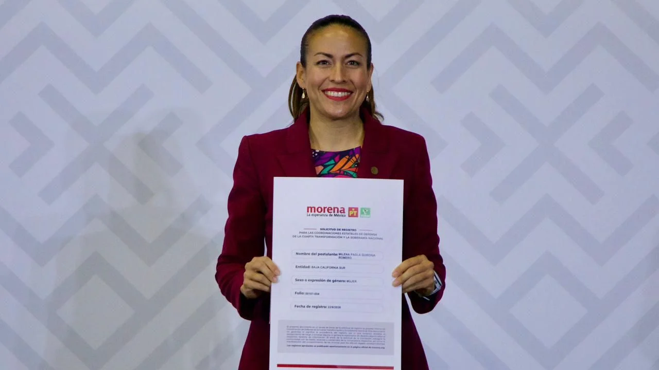 Milena Quiroga se registra como única mujer aspirante a la gubernatura de BCS por Morena