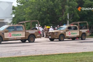 Pemex realiza simulacro de fuga de combustible en Xcanatún, Yucatán