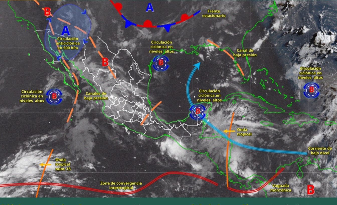 Alertan por lluvias intensas y riesgo de deslizamientos en múltiples regiones de México
