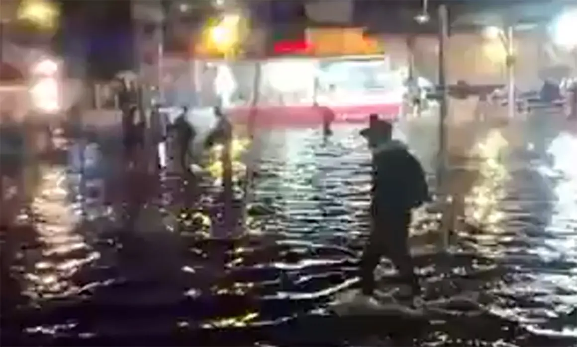Inundaciones en paradero de Indios Verdes por lluvias intensas en norte de CDMX