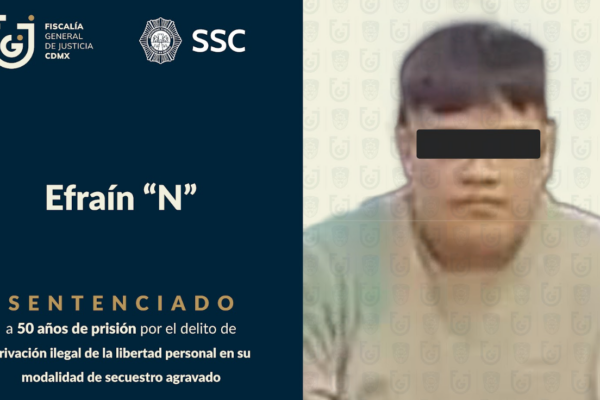 Sentencian a 50 años de prisión por secuestro agravado en Benito Juárez