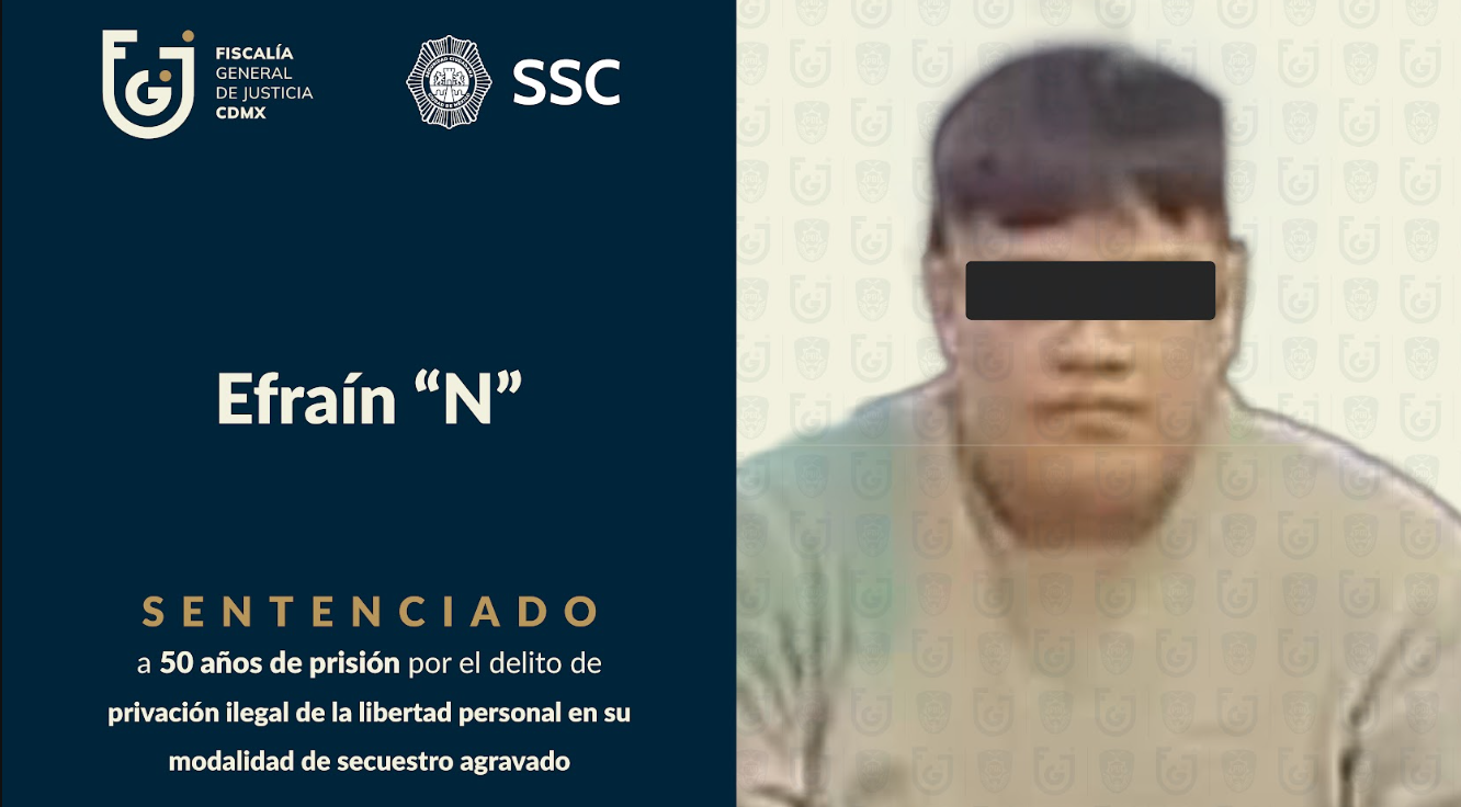 Sentencian a 50 años de prisión por secuestro agravado en Benito Juárez
